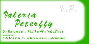 valeria peterffy business card